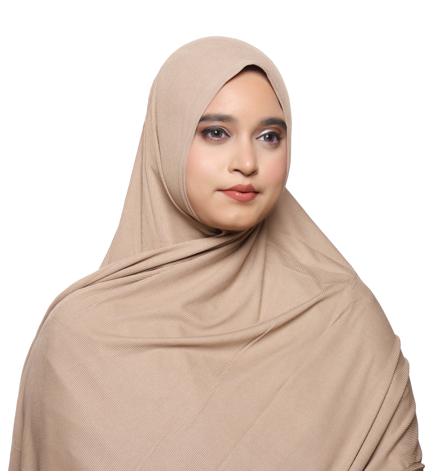 Textured Jersey Hijab — Khaki