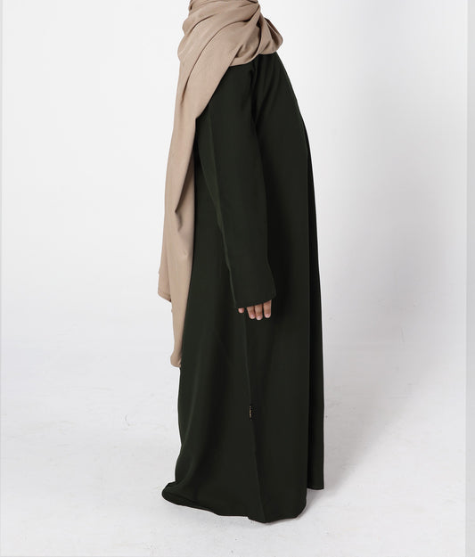 Kids Abaya - Olive Green