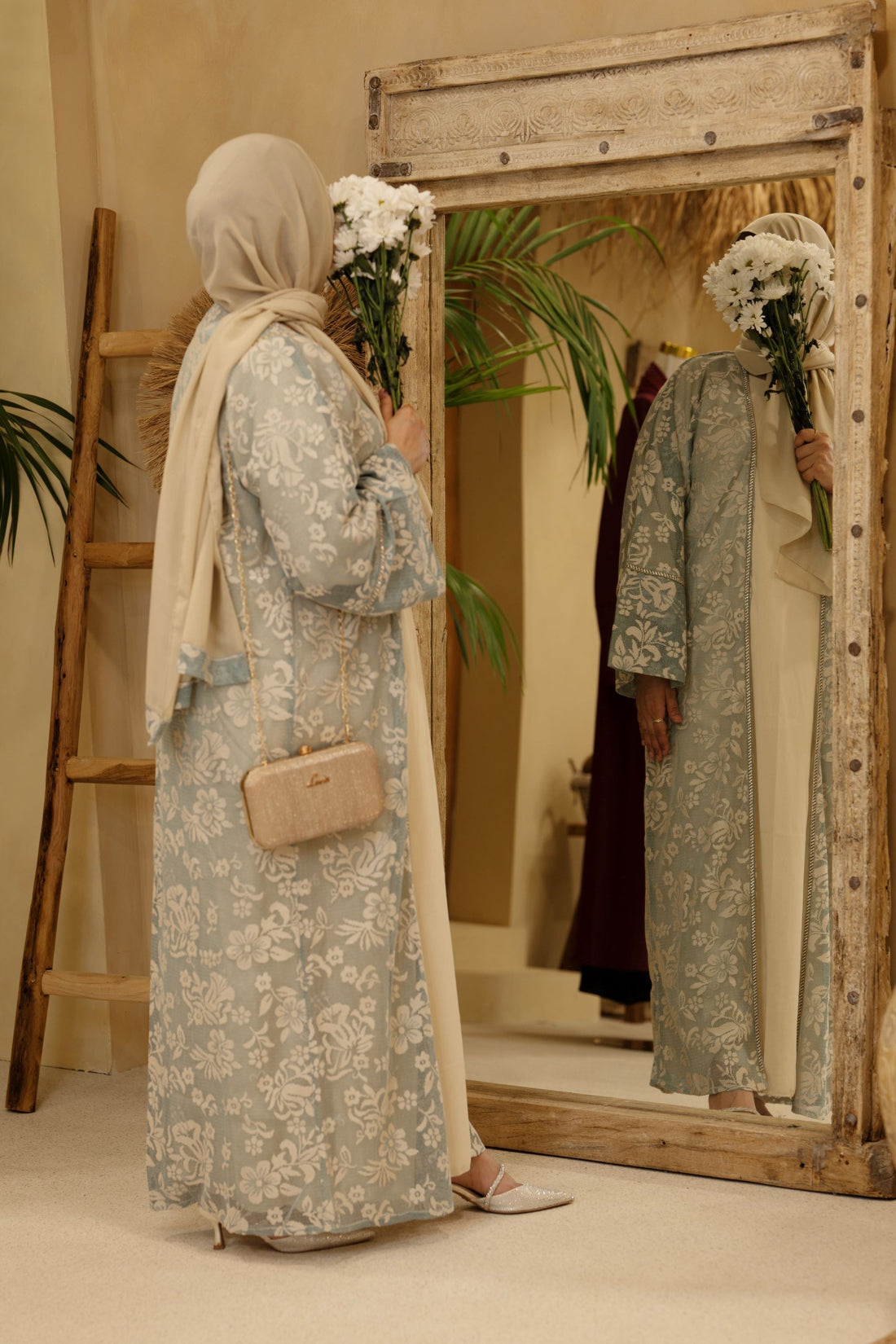 Luxury Everyday Abaya Australia emerald gold abaya with elegant design for modern daily wear