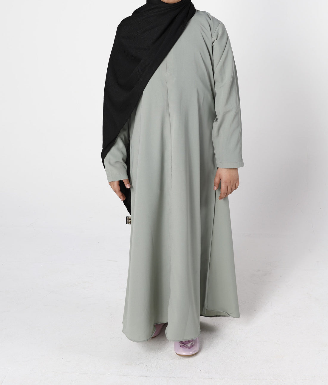 Kids abaya size guide by height from Qalbi