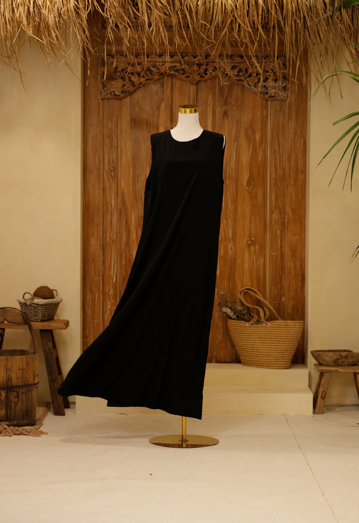 Black Plain under abaya inner dress for daily wear