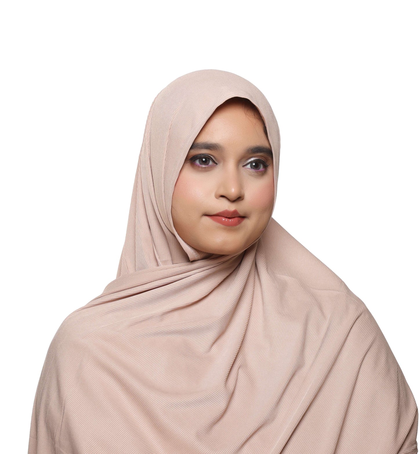 Textured Jersey Hijab — Blush Pink