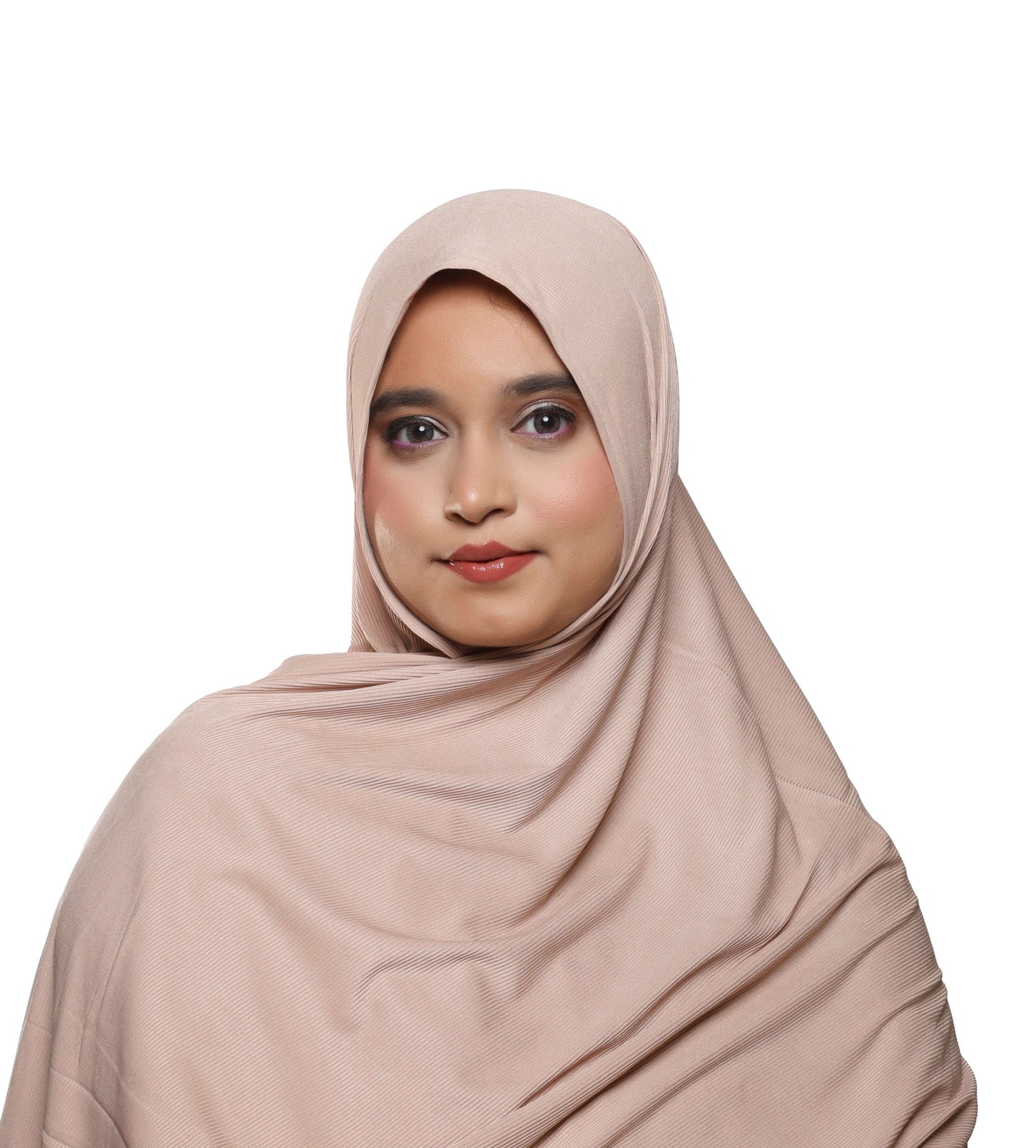 Textured Jersey Hijab — Blush Pink
