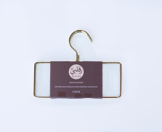 Rectangular Hijab Hangers – Gold displayed on a clean background, showing the elegant iron design.