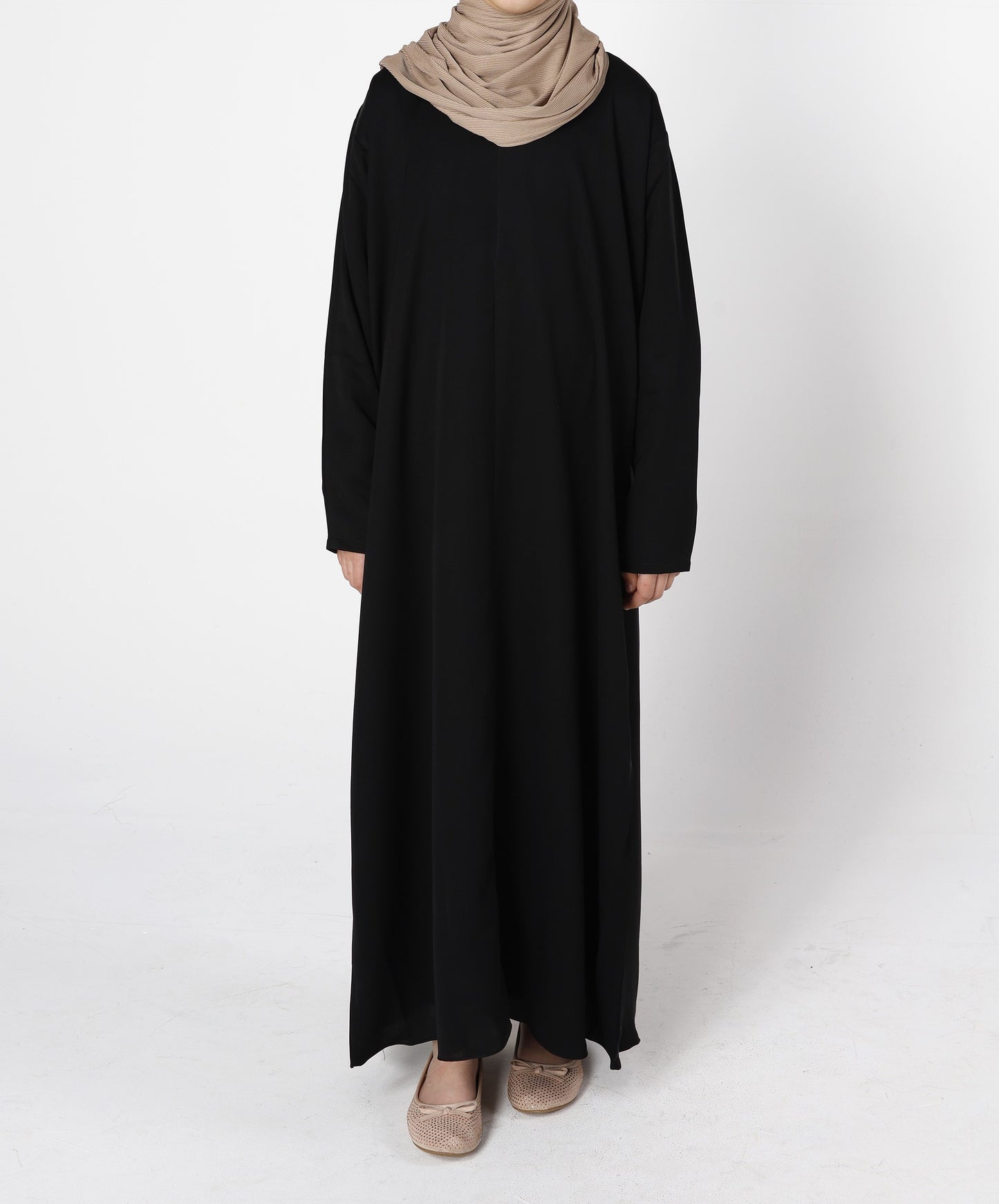 Kids Abaya - Black Korean Nida
