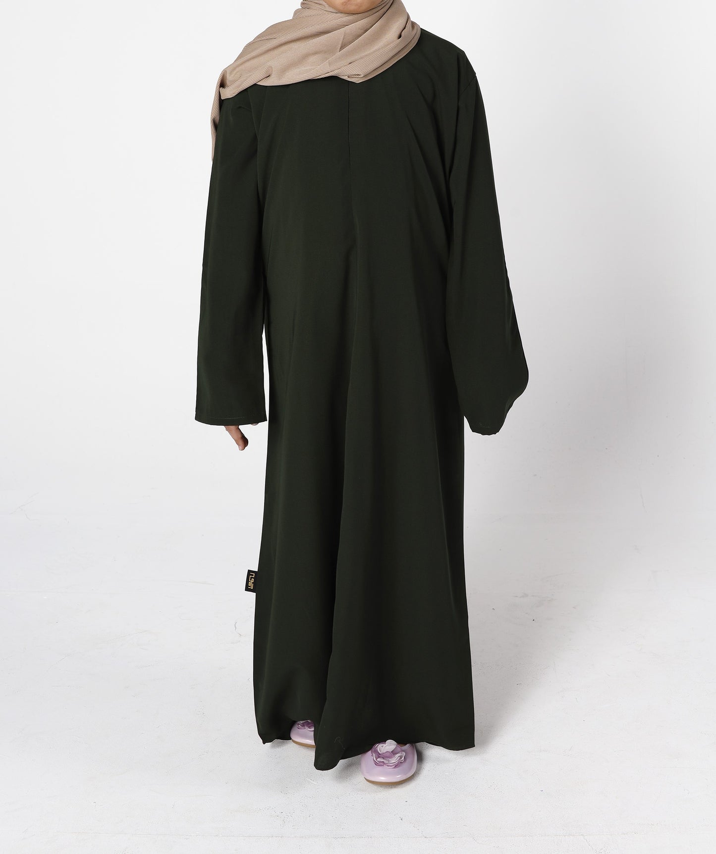 Kids Abaya - Olive Green