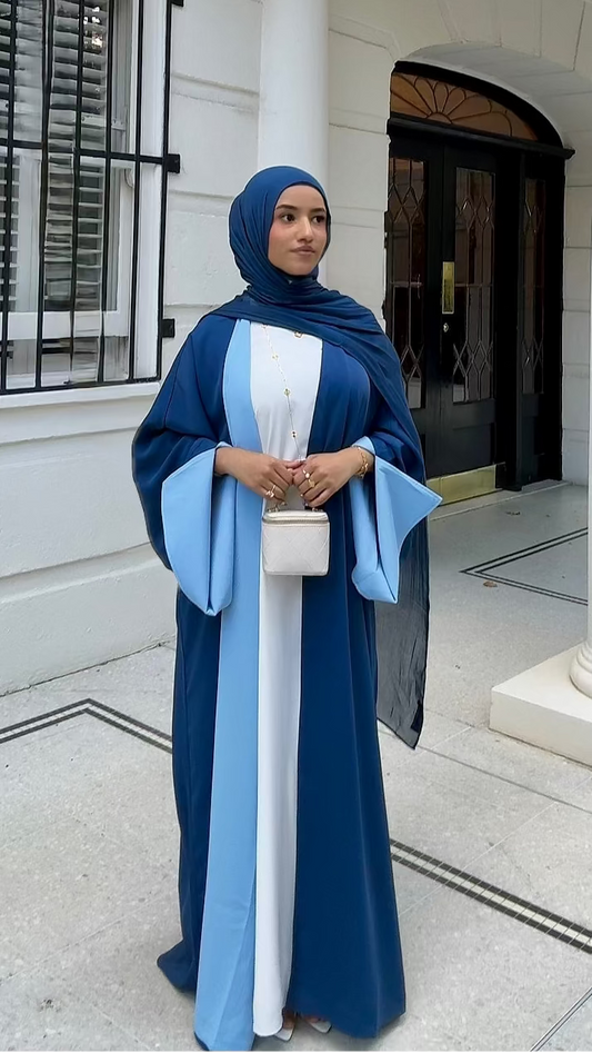 Midnight Blue Reversible Abaya Modest wear Qalbi Australia