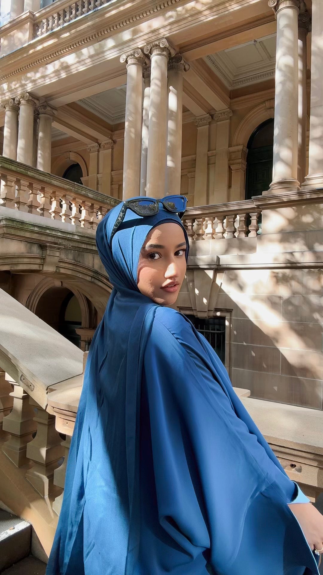 Blue Haze Reversible Abaya Qalbi Australia