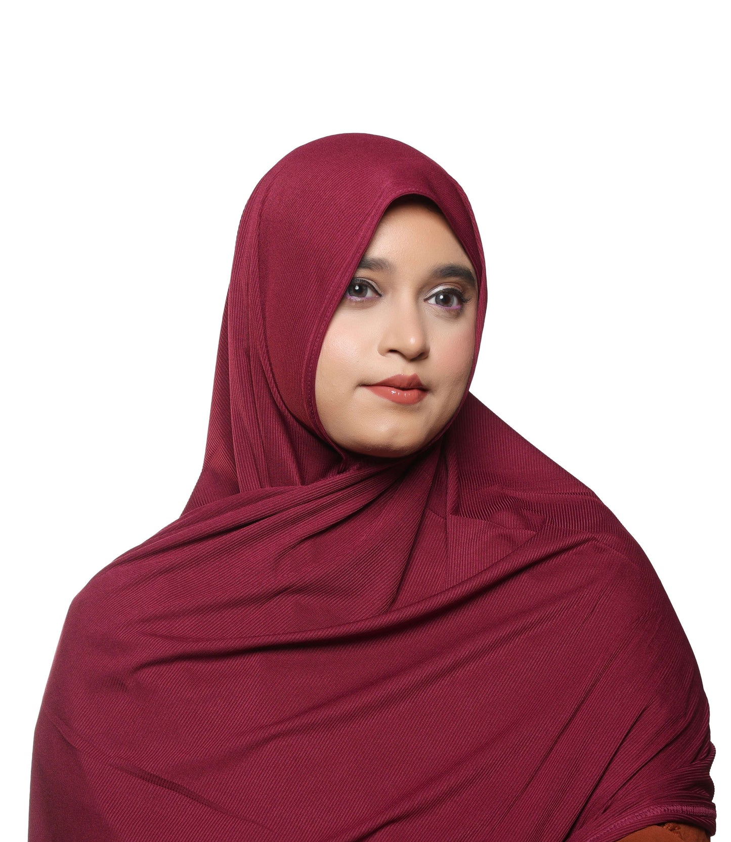 Textured Jersey Hijab — Ruby Wine