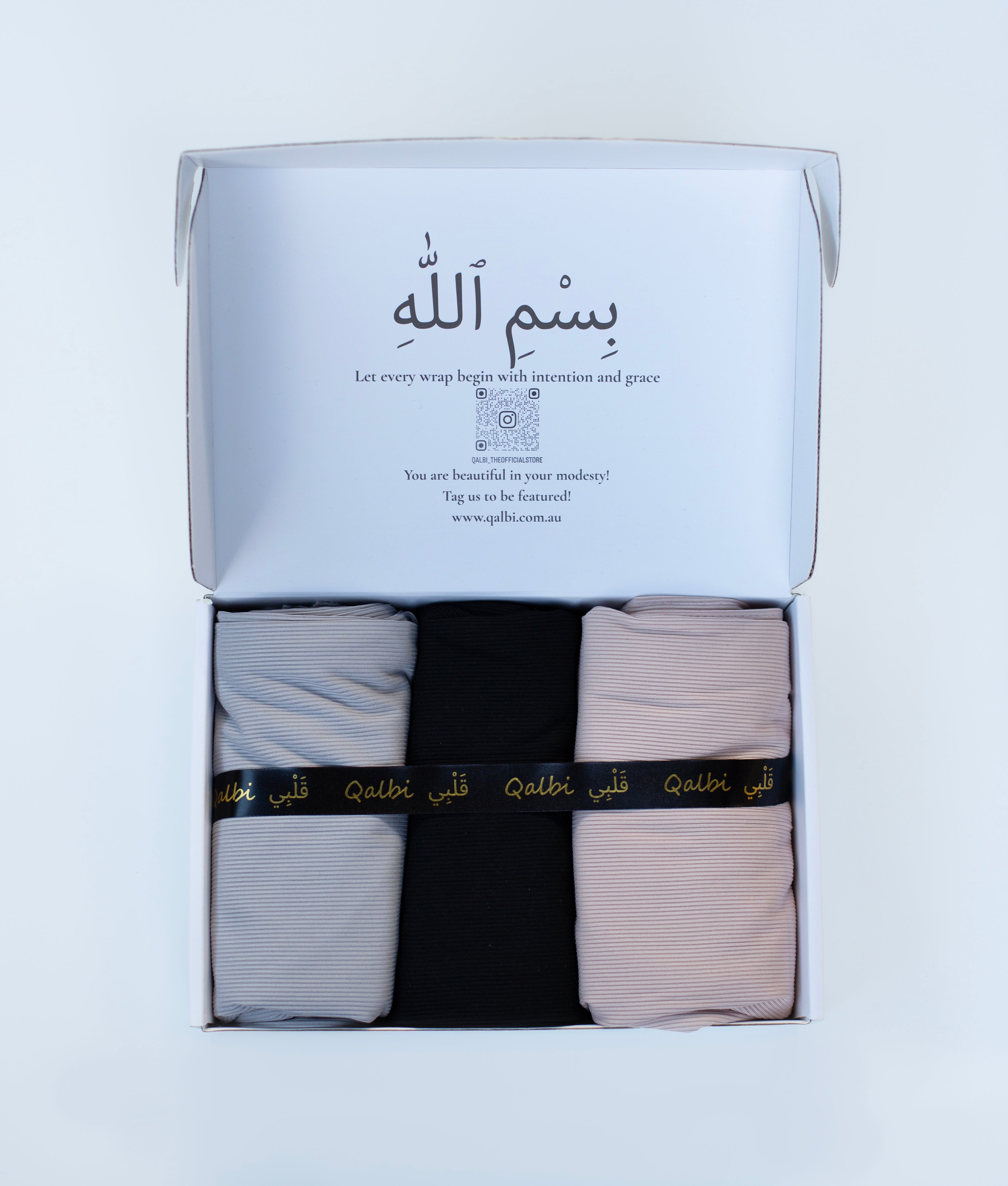 Hijab Gift Box – Soft, Stylish & Perfect for Gifting | Qalbi