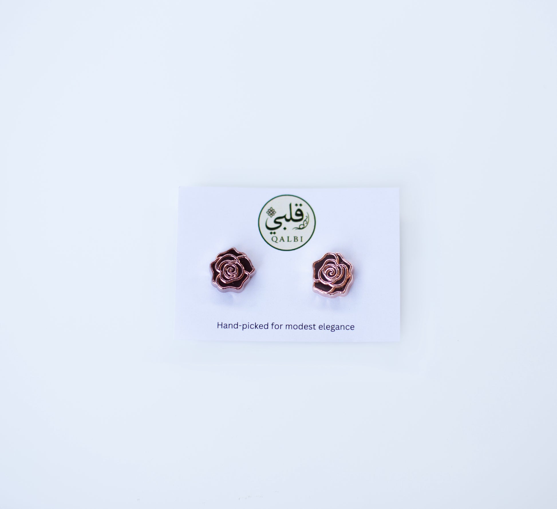 Qalbi Rose gold hijab magnets for Eid