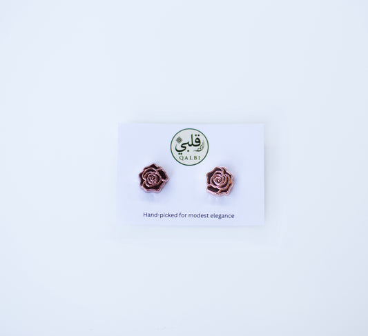 Qalbi Rose gold hijab magnets for Eid